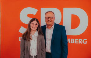 Ersatzbewerberin Annika Mittelstädt, Landtagsabgeordneter Andreas Stoch