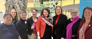 Cornelia True mit der SPD-Parteivorsitzenden Bärbel Bas